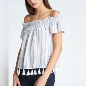 Press Ruffled Off Shoulder Top  NWT